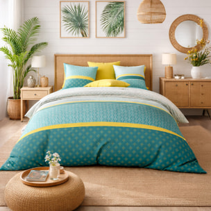 Parure Housse De Couette 3pcs 100% coton 57fils Malphite