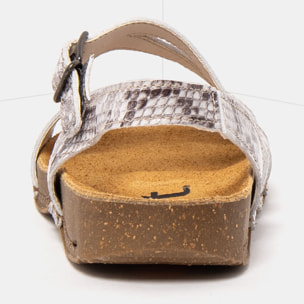 Sandalias 1045S SNAKE WHITE/ I BREATHE color White