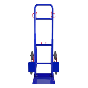 Carrello A Mano Montascale Portapacchi Portata Max 200 Kg Carrellino Pieghevole Acciaio Tubolare Ruote In Gomma Trasporto Pacchi 112 x 61 x 44 Cm Blu