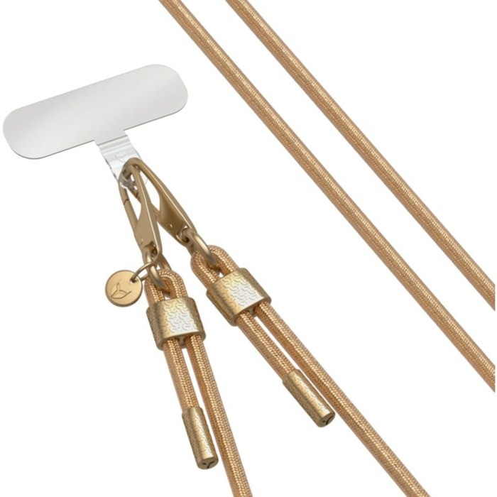Cordon téléphone FORCE CASE Cordon Paillette champagne