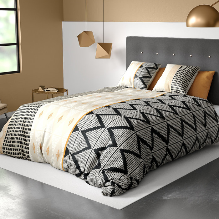 Parure housse de couette coton multicolore