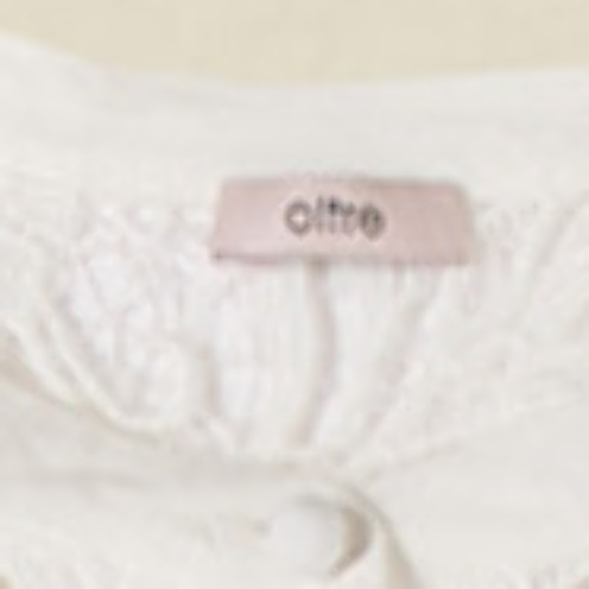 Oltre - Vestido camisero de algodón con encaje - Blanco