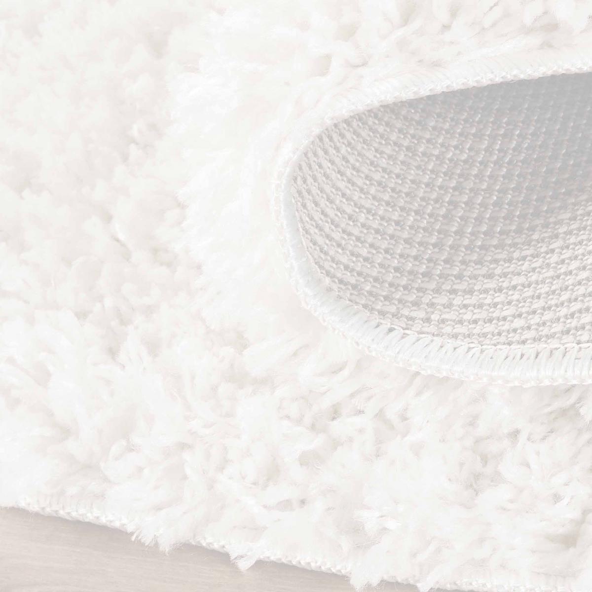 Tapis shaggy tissé motif uni KAFI