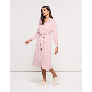 Vestido Midi Rosa Palo - Veronico