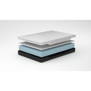 Materasso MemoryFoam Soft,zone differenziate,traspirante 160x190x24cm