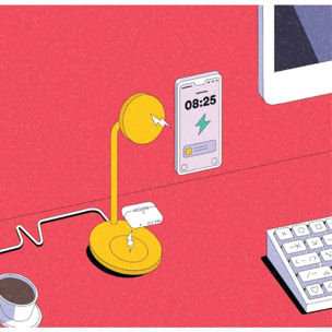 Chargeur CASYX 2 en 1  Charge rapide Qi2 noir