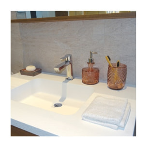 Distributeur de savon verre recyclé CARMINA Terracotta Spirella