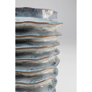 Vase Mina Riffle bleu Kare Design