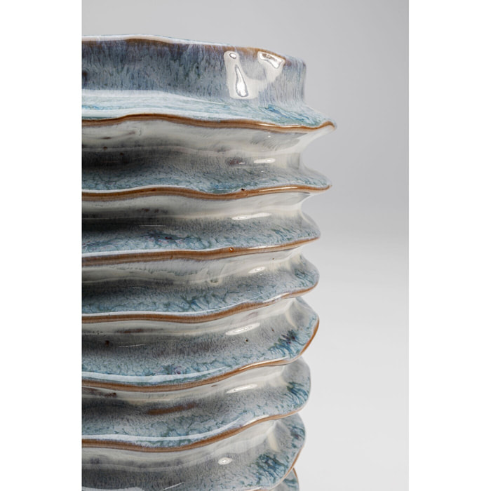 Vase Mina Riffle bleu Kare Design