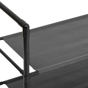 Vestiaire "Intissa" 5 étagères en acier noir H170cm