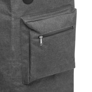 Sac de shopping avec 2 roulettes gris