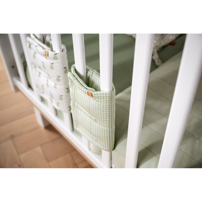 Protections de barreaux de lit coton Vert tilleul