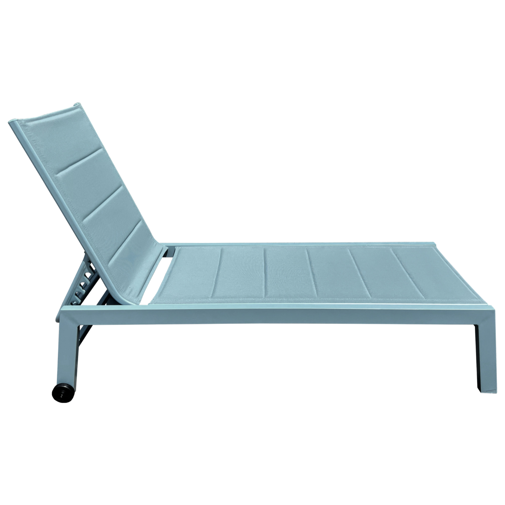 Bain de soleil BARBADOS en textilène bleu clair - aluminium bleu clair