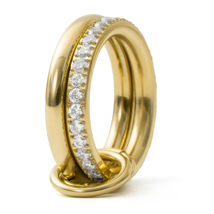 Anillo Emada acabado oro amarillo 18k