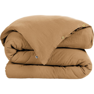 Housse De Couette 100% gaze De Coton Camel
