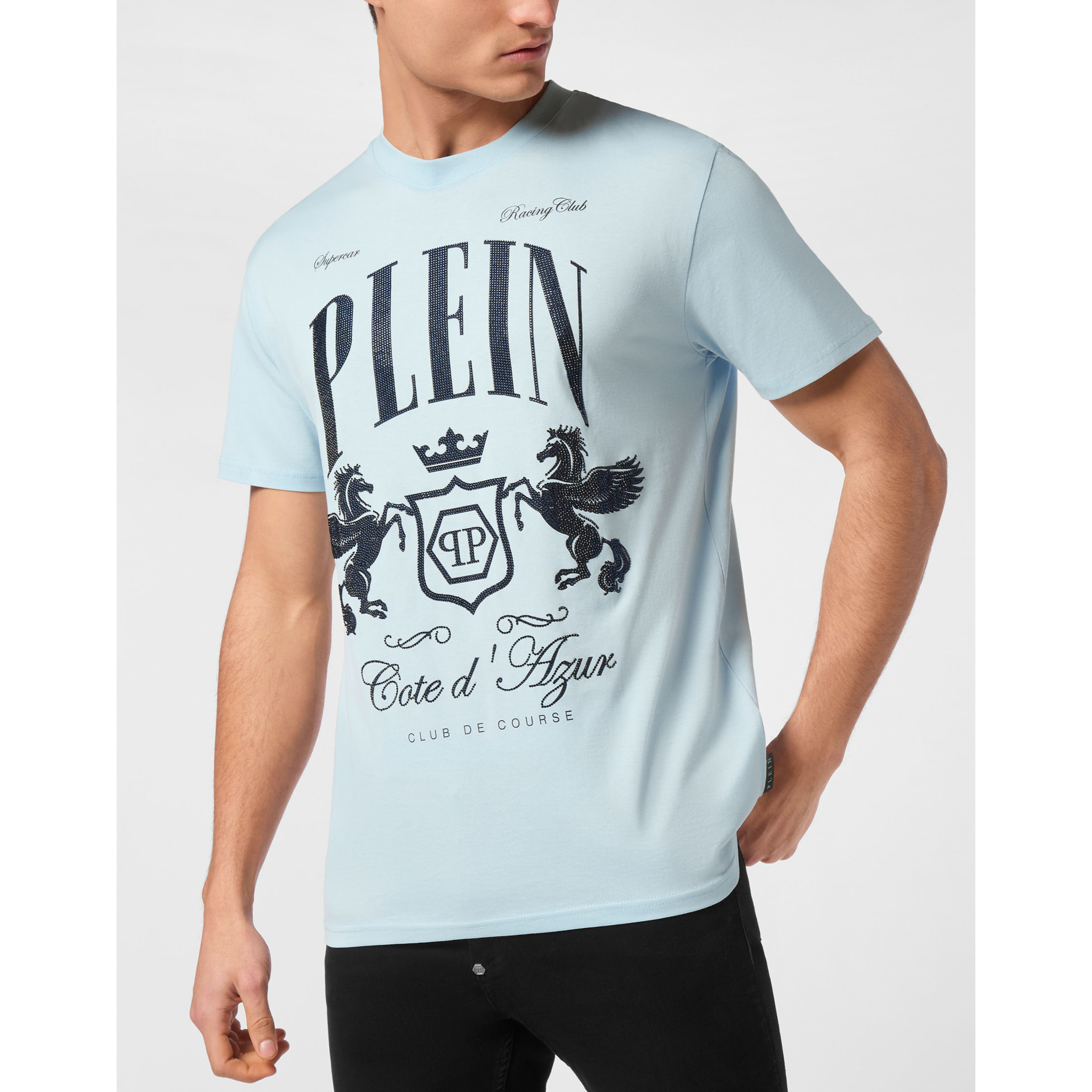 PHILIPP PLEIN T-Shirt Round Neck D AZUR