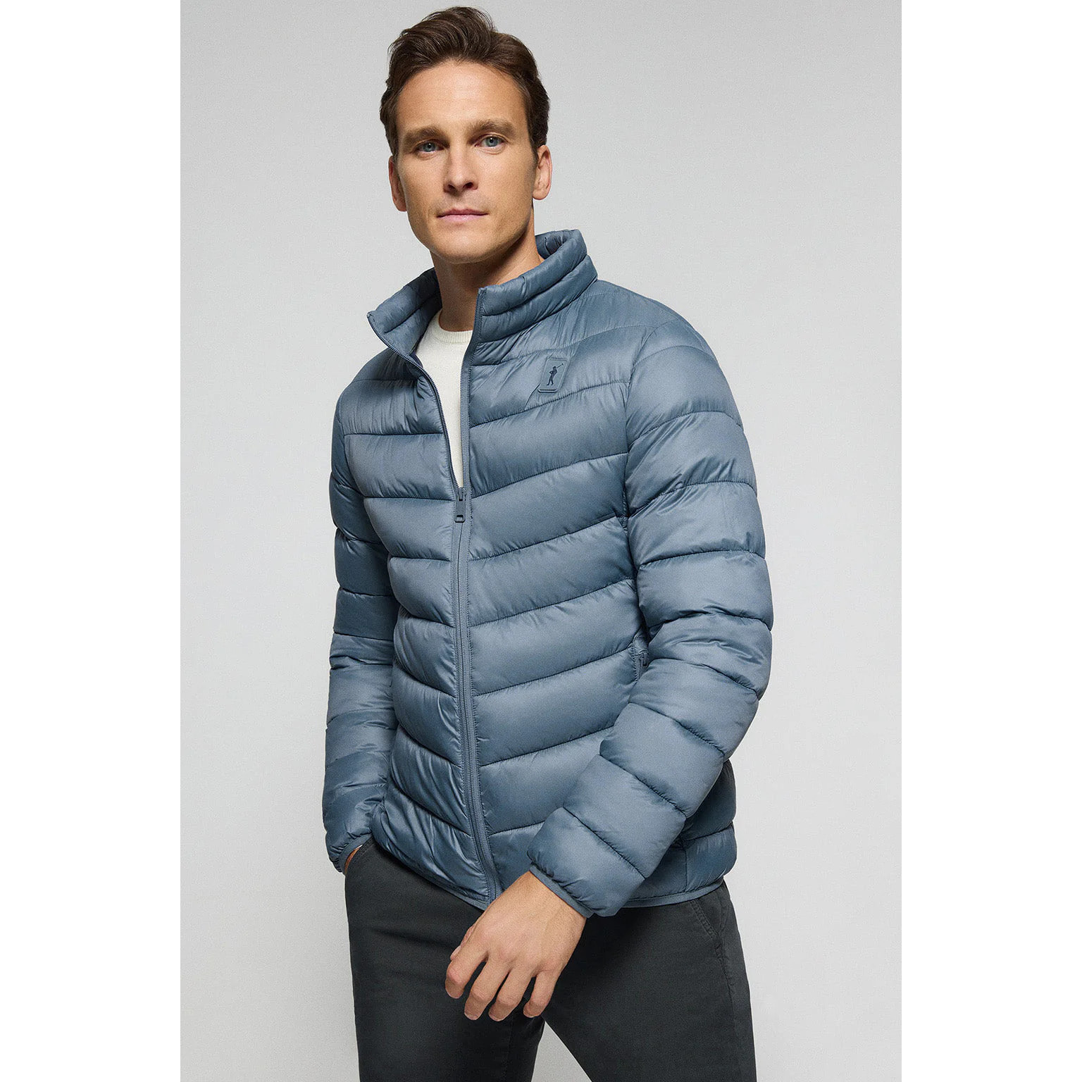 Giacca ultraleggera Chase blu denim a con toppa Rigby Go