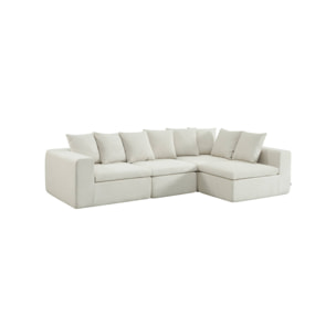 Canapé compressé modulable tissu chenille 5 places MOVI