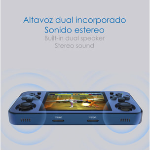 Console emulatore multipiattaforma RG353M. IPS da 3,5''; Quad Core da 1,8 GHz, 16 GB+256 GB. Android 11 + Linux. WiFi. +44.000 giochi.