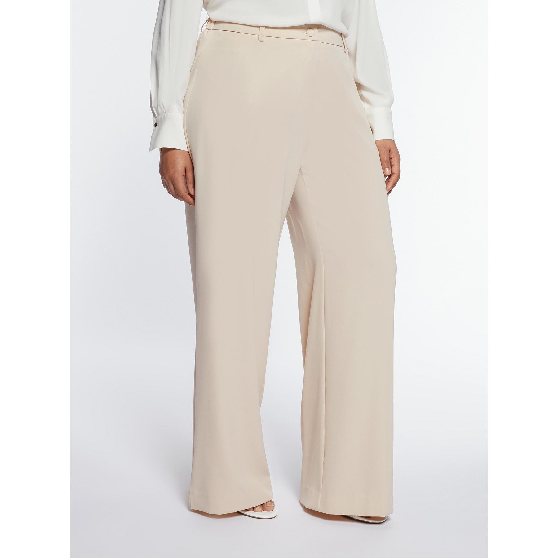 Fiorella Rubino - Pantaloni eleganti in tessuto fluido - Beige