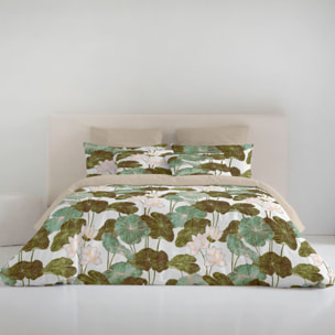 Naturals - Funda Nórdica Estampada - Cierre Solapa - 100% Algodón - Incluye 1/2 Fundas de Almohada - Nufar