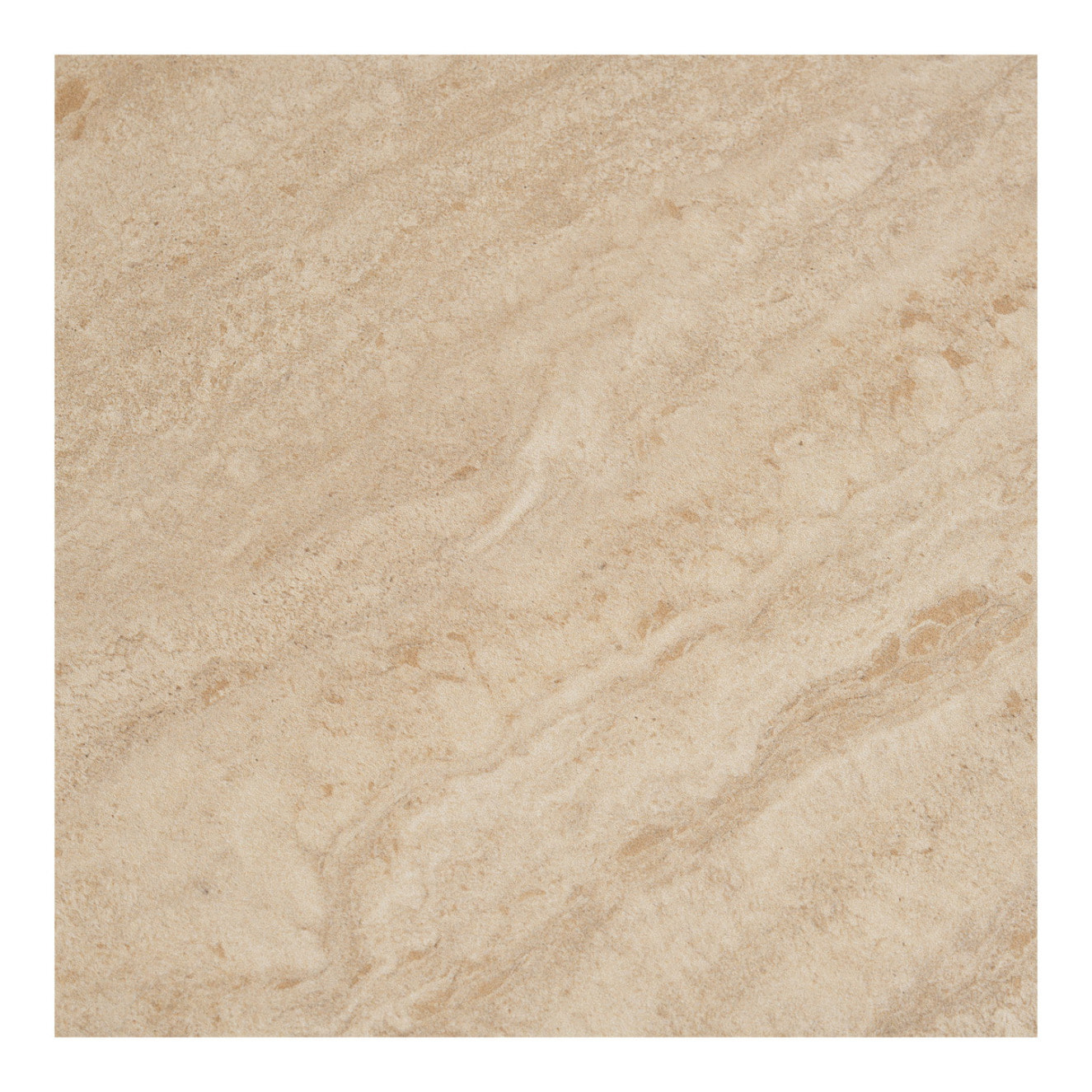 Tavolino d'appoggio Annecy in ceramica effetto travertino e acciaio ø50×56 cm