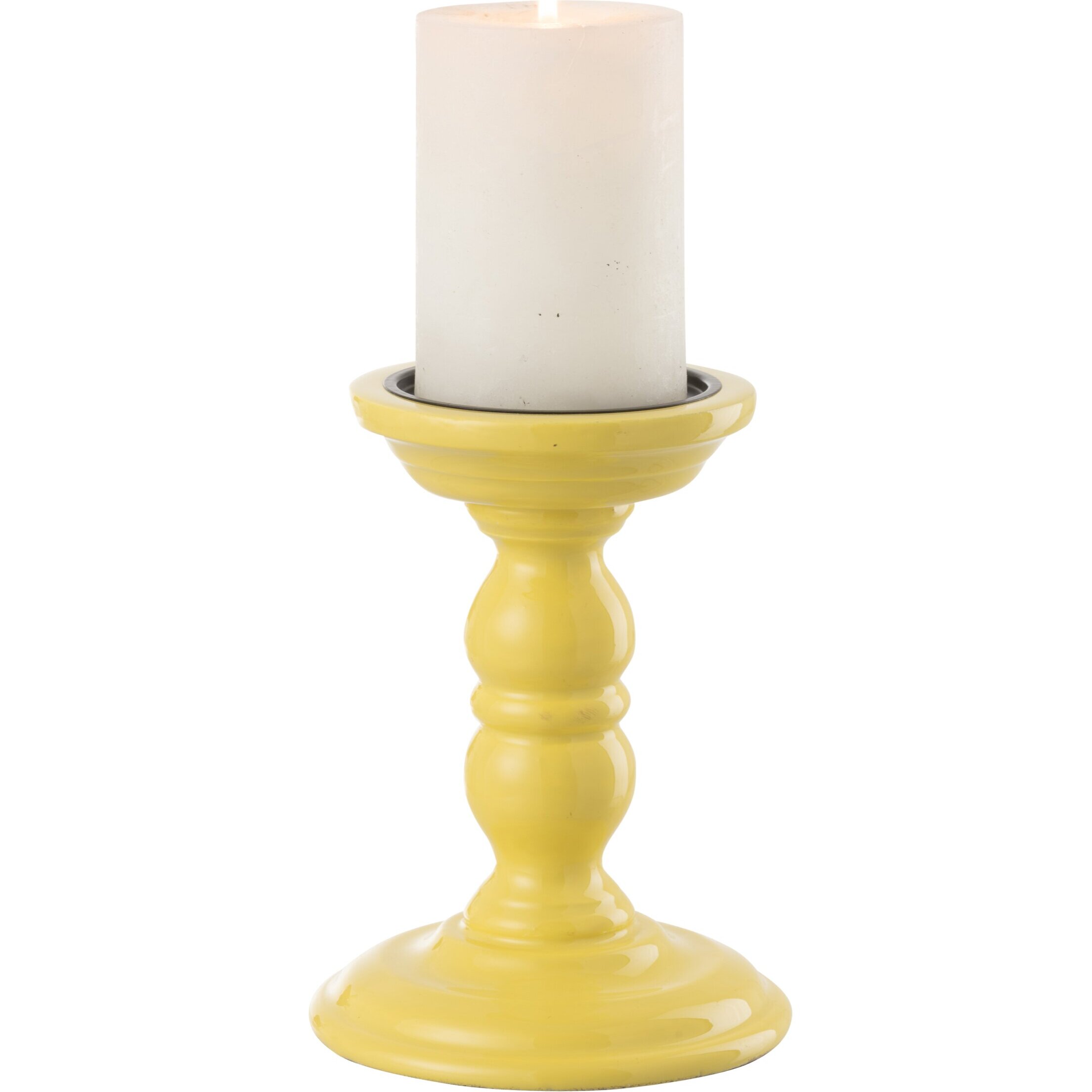 J-Line chandelier Haltère - bois - jaune