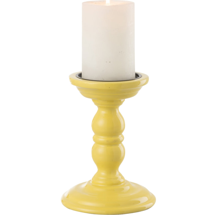 J-Line chandelier Haltère - bois - jaune
