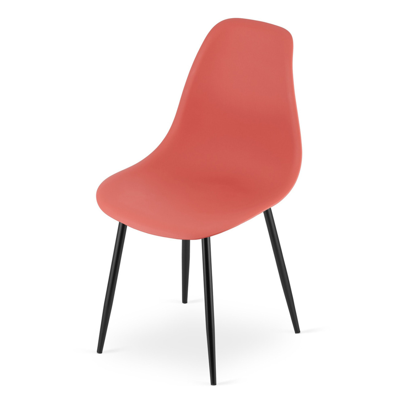 Set di 2 sedie moderne WAT in polipropilene rosso cinabro