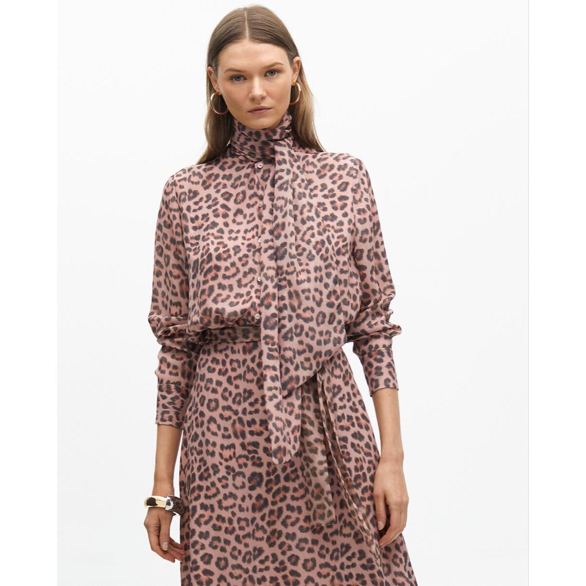 Vestito animalier con fiocco