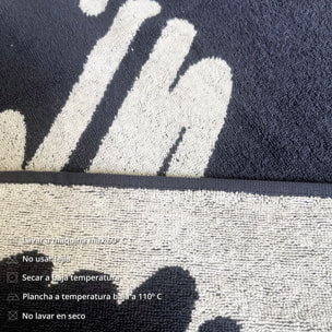 Toalla de playa 90x180cm 100% algodón 420gsm en azul marino