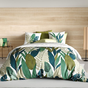 Parure housse de couette imprimé 100% coton - belem - vert