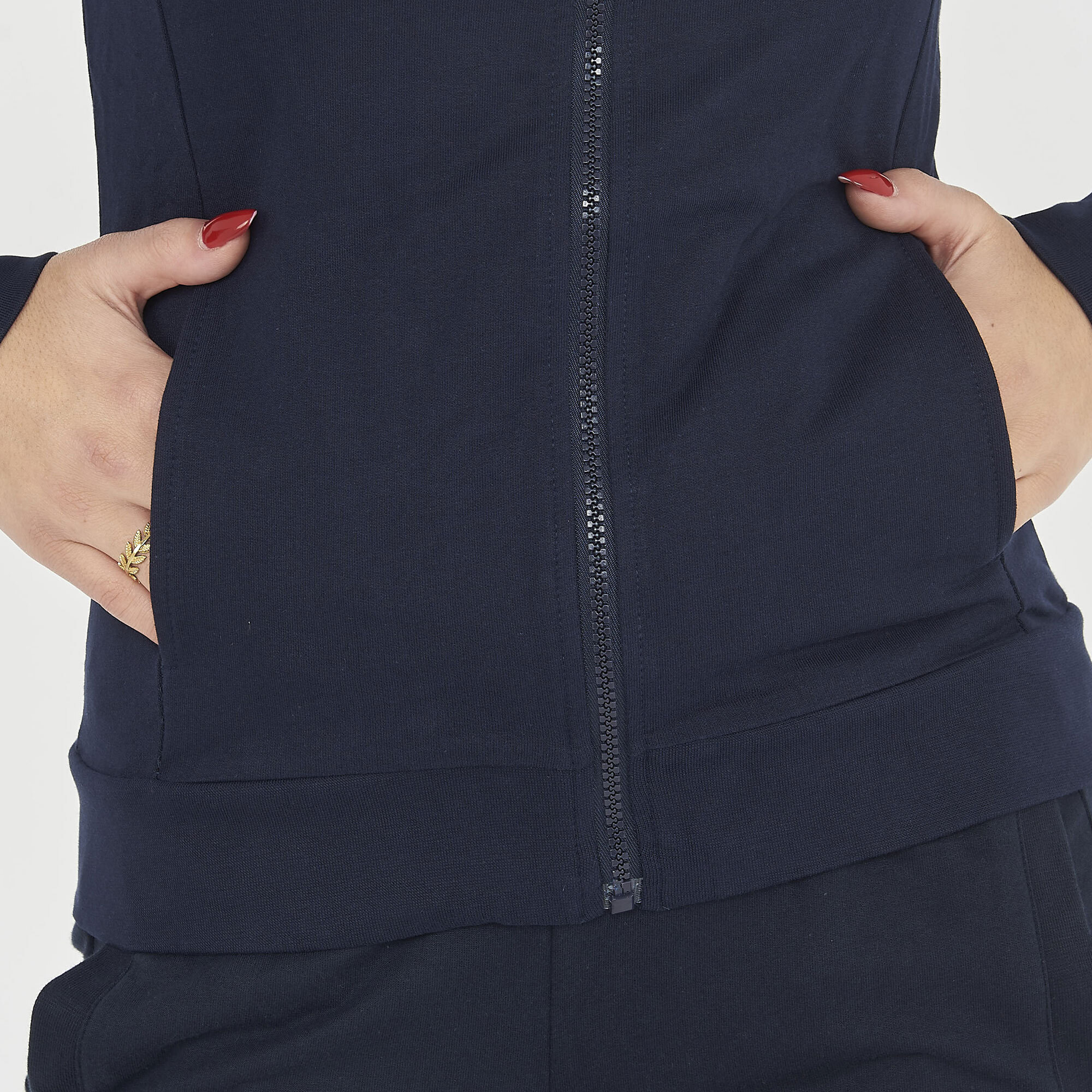 Felpa sportiva con zip DAIR blu