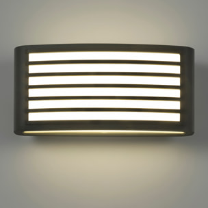 FORLIGHT Zenitha aplique exterior negro con led blanco cálido 3000K