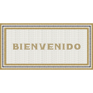 Alfombras vinílicas de Ceramiko - Mosaico romano "Bienvenido"