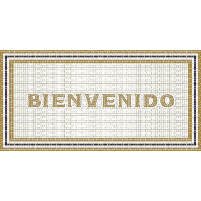 Alfombras vinílicas de Ceramiko - Mosaico romano "Bienvenido"