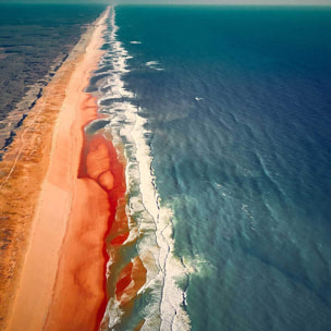 Affiche sentier de plage et banc de sable Affiche seule