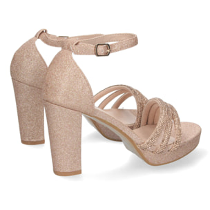 Sandalia de Tacon con Hebilla