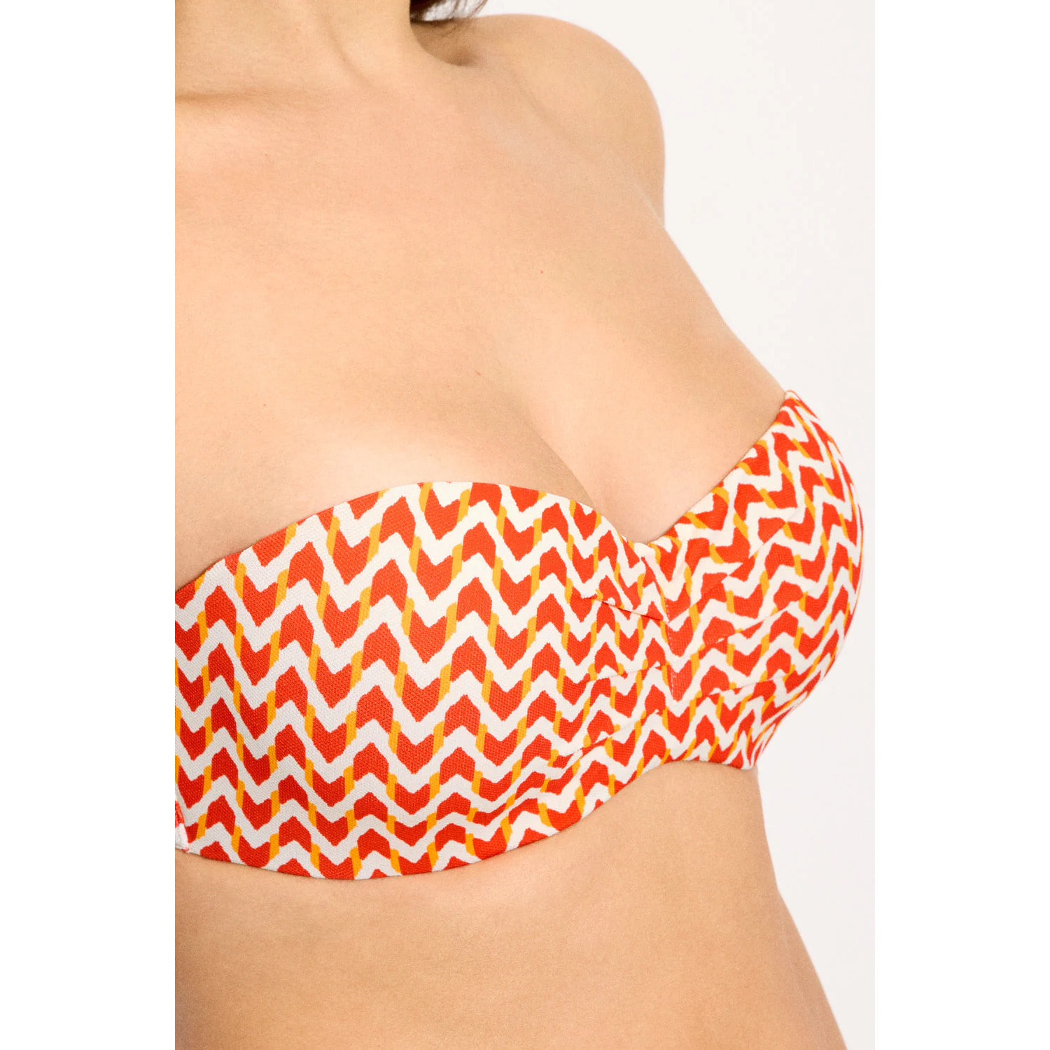 Top bikini bandeau Arancio
