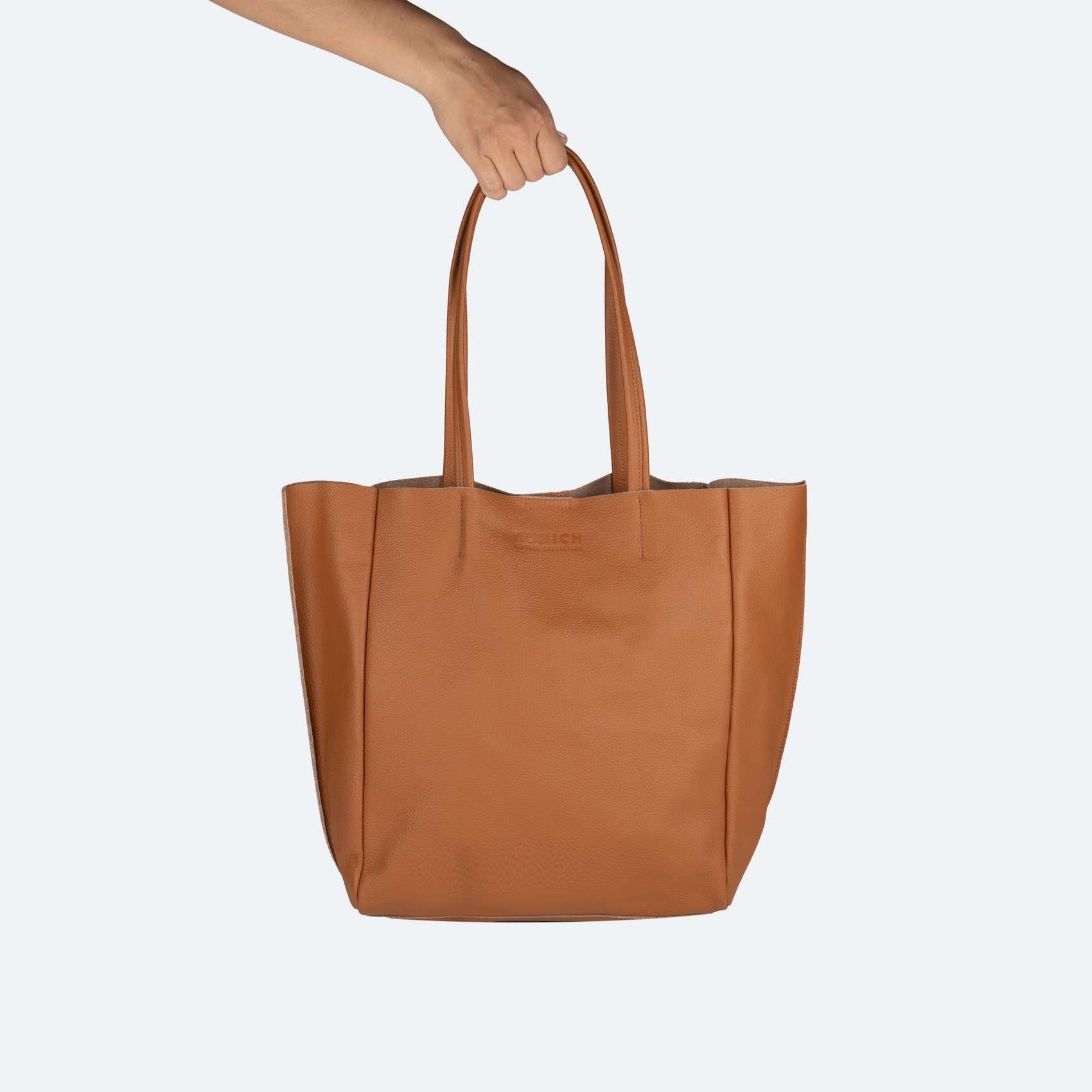 Bolso Shopper de Piel Vacuna Color Cuero | LOFT
