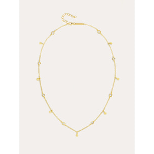 Collana Mini Spark Drop Argento Placcato Oro