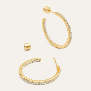 Pendientes Aro Scarlett M Baño Oro