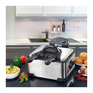 Double friteuse 4L inox Clatronic FR 3195