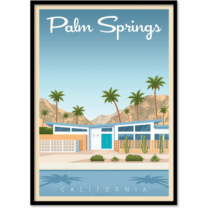 Affiche - Palm Springs - Olahoop Travel Posters