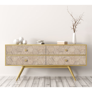 Stickers adhesivos de CERAMIKO - Hexágonos madera 5 50x100