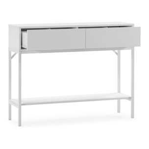 Mesa consola Auri 2 cajones color Blanco