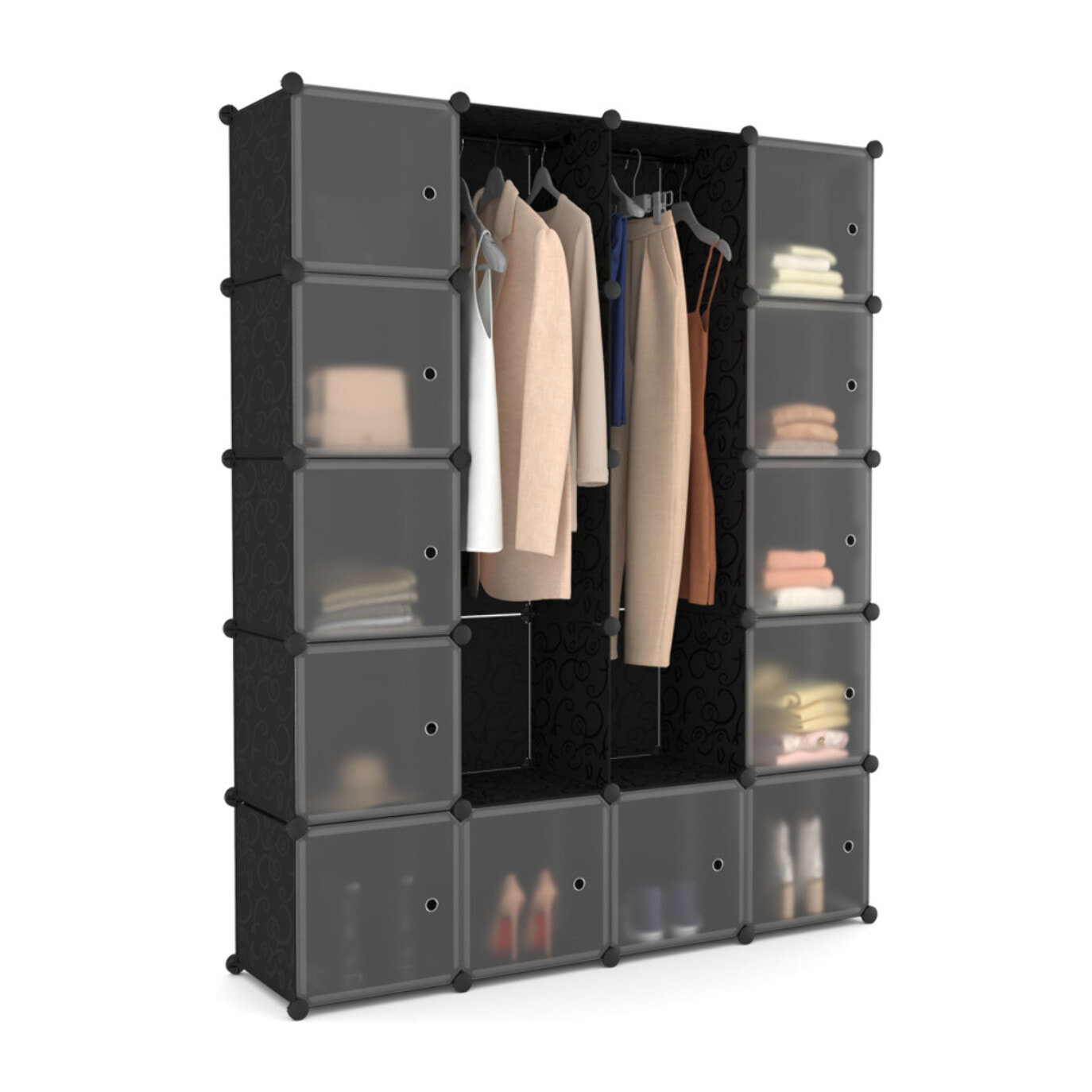Armoires de rangement cubes - Noir