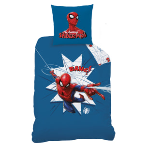 Parure de lit imprimée 100% coton, SPIDERMAN HOME JUMPING