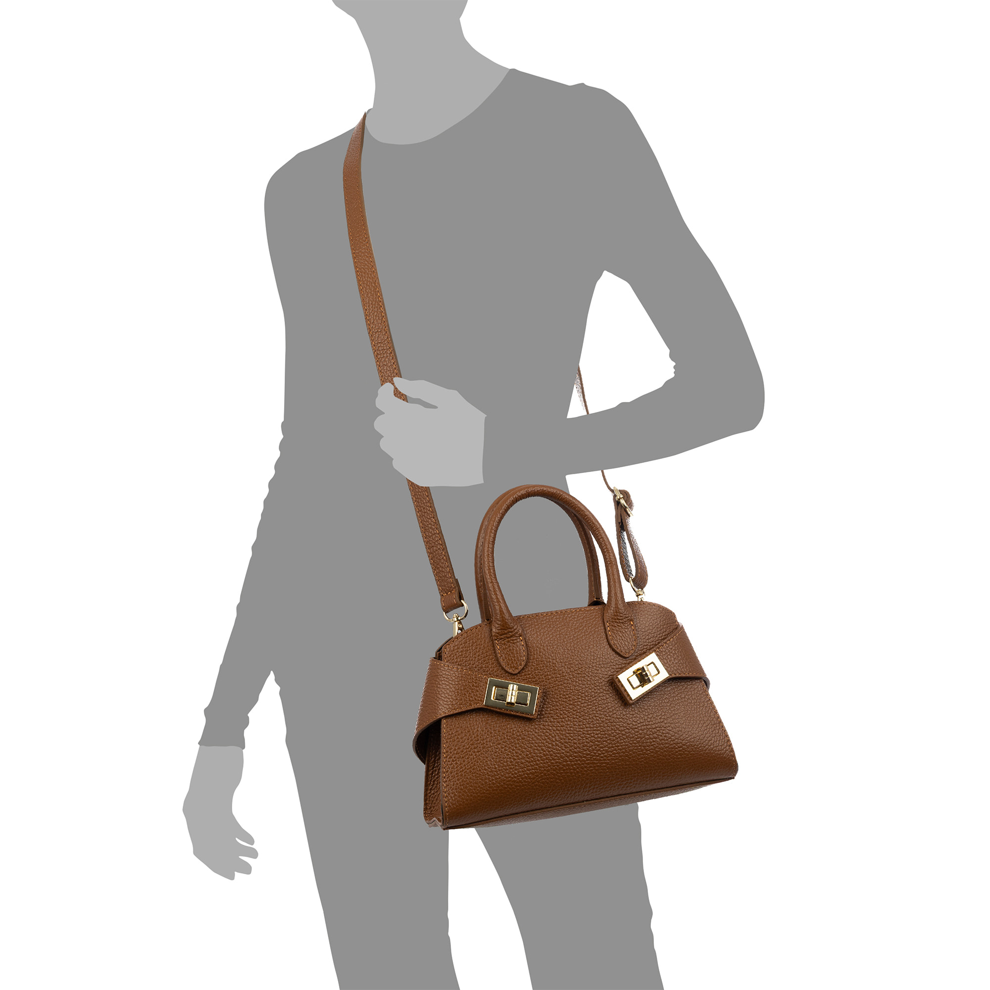 Bernalda Bolso tote pequeño Mujer. Piel auténtica Dollaro.