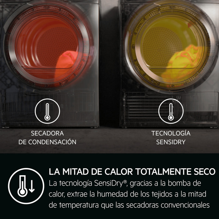AEG Secadora con Bomba de Calor Serie 8000 AbsoluteCare® de 9 kg TR819OBOB